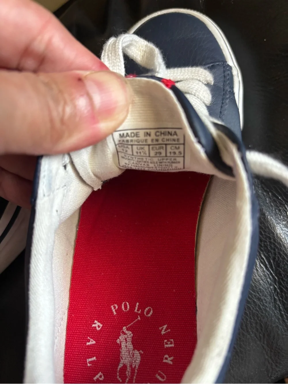 Ralph Lauren Navy, White & Red Kids Sneakers